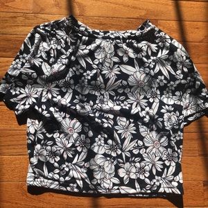 Forever 21 contemporary floral crop top